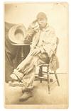(MILITARY--CIVIL WAR.) Carte-de-visite of ""Shade, the intelegent (sic) Contraband came into the lines at Washington, D.C. summer of 18